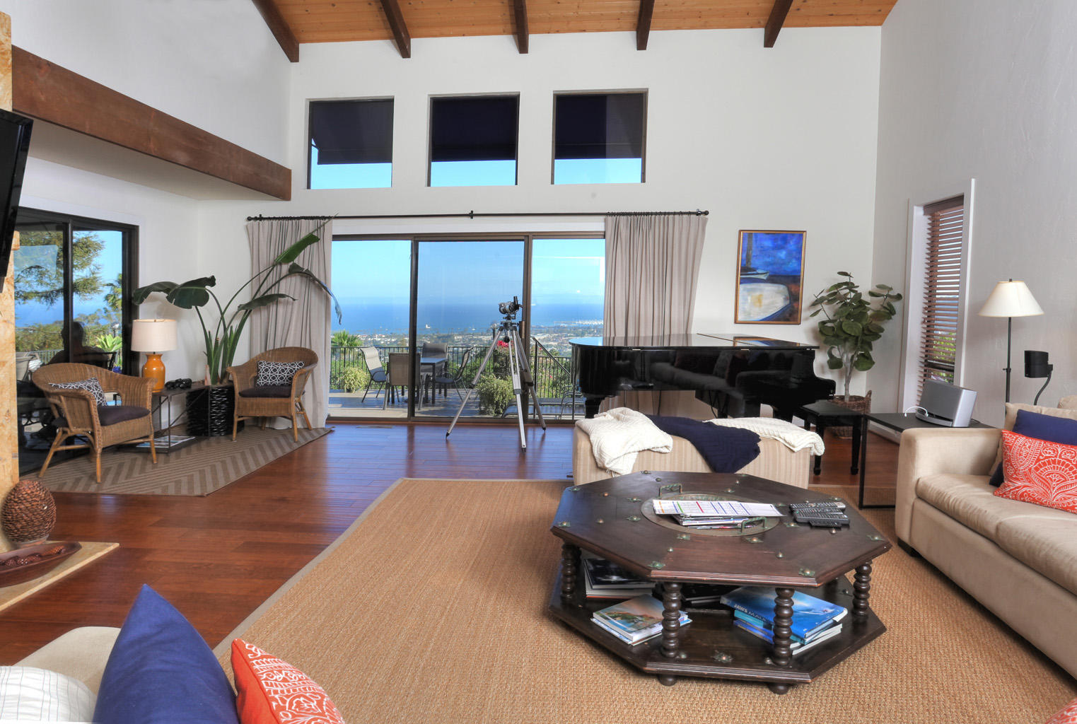 393 Las Alturas Road Santa Barbara, CA 93103 - Photo 3 of 17 a living room with furniture and a large window