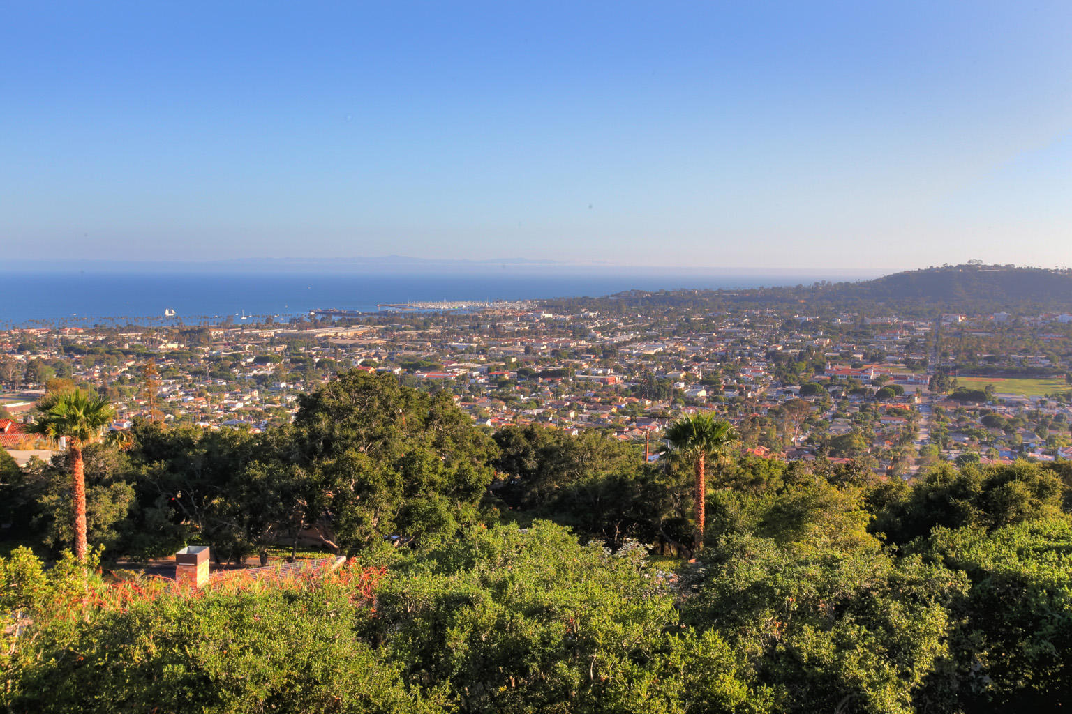 393 Las Alturas Road Santa Barbara, CA 93103 - Photo 10 of 17 an aerial view of residential building and trees around