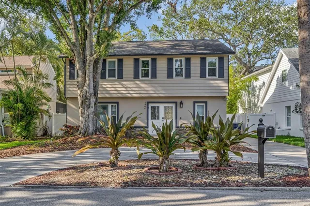 a front view of house with yard