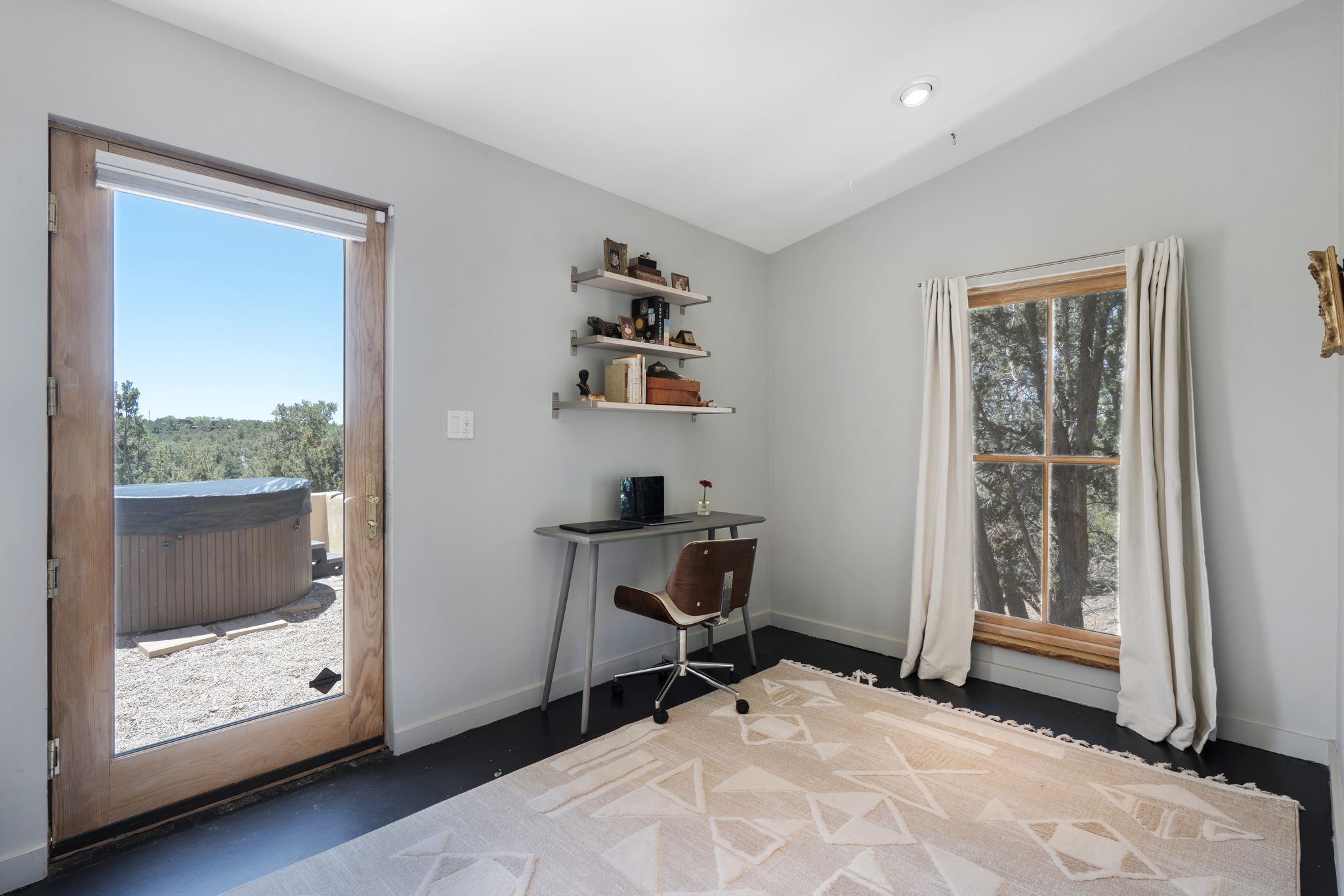 36 San Sebastian Road Santa Fe, NM 87505 - Photo 26 of 60 Secondary Bedroom / Door to Hottub