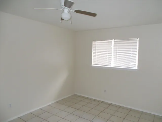 an empty room with closet