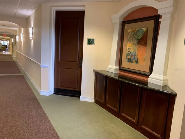 a view of an front door