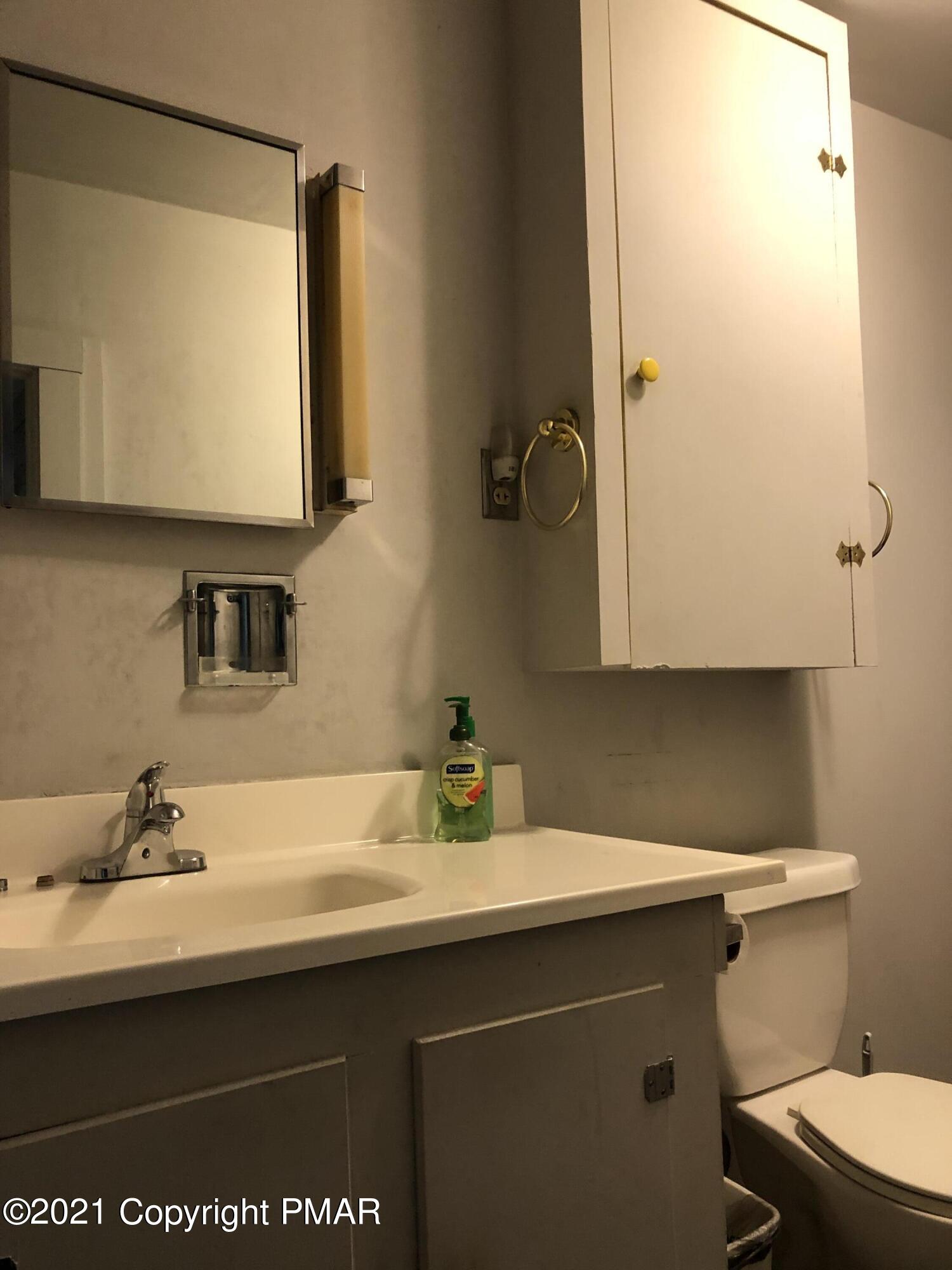 173 Anchorage Road Saylorsburg, PA 18353 - Photo 32 of 56 a bathroom with a sink and a mirror