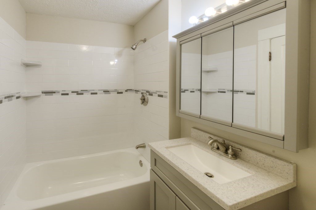 50 Mower Street Worcester, MA 01602 - Photo 25 of 38 a bathroom with a tub sink vanity and mirror