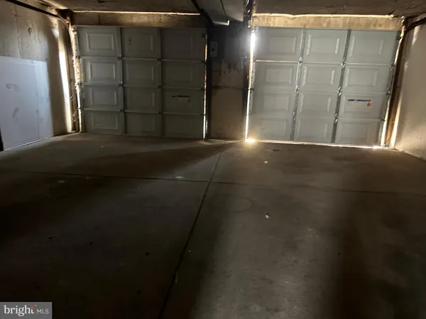 a view of a garage