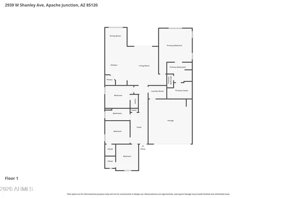 $494,999 | 2939 West Shanley Avenue, Apache Junction, AZ 85120