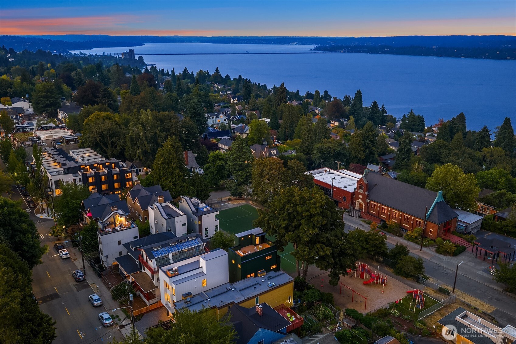 920 34th Avenue, Unit B Seattle, WA 98122 - Photo 28 of 38 an aerial view of a house with a garden