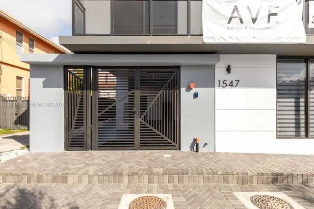 a view of a door of the house