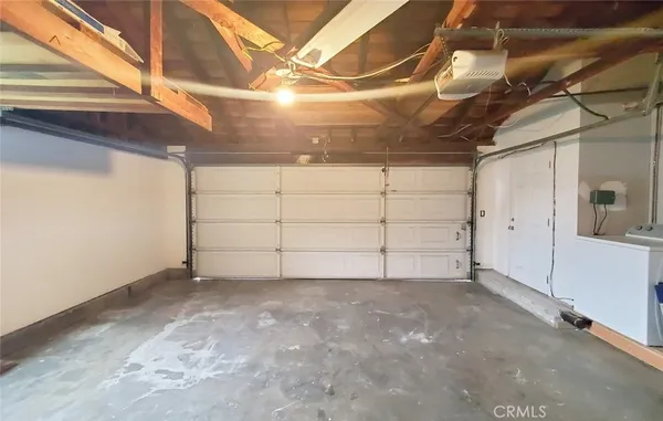 a view of a garage