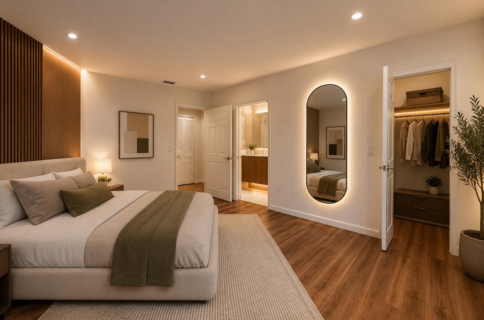 3153 Clint Moore Road, Unit 201 Boca Raton, FL 33496 - Photo 16 of 41 Virtual stage/ Primary bedroom w/closet