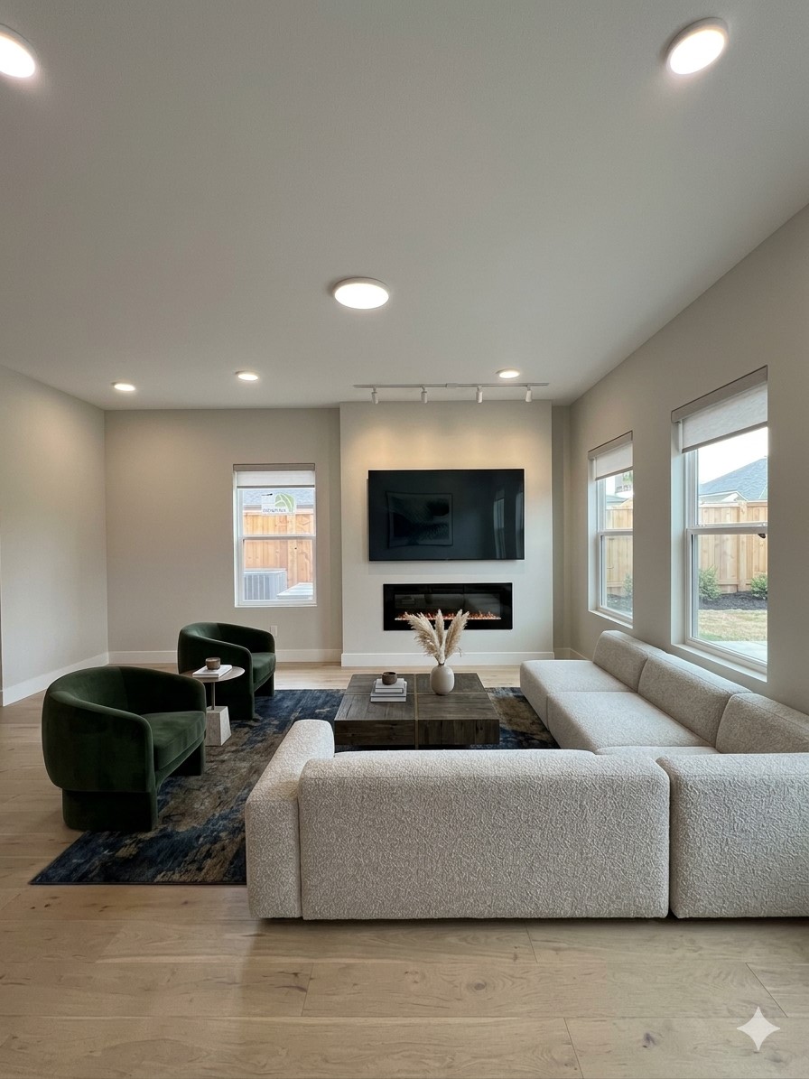13714 New Shiloh Road Cypress, TX 77429 - Photo 3 of 14 a living room with furniture a flat screen tv and a window
