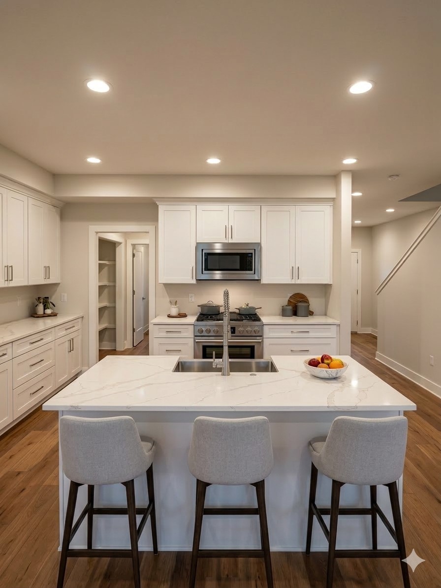 13714 New Shiloh Road Cypress, TX 77429 - Photo 4 of 14 a kitchen with a dining table chairs and refrigerator