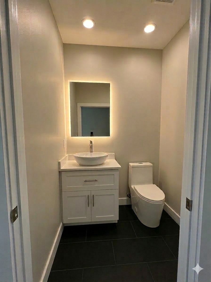 13714 New Shiloh Road Cypress, TX 77429 - Photo 6 of 14 a bathroom with a toilet sink and mirror