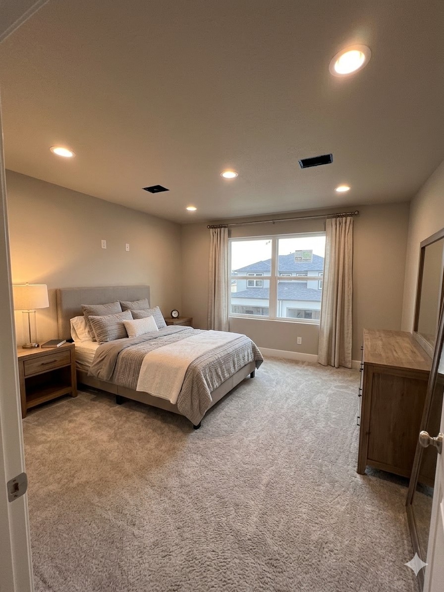 13714 New Shiloh Road Cypress, TX 77429 - Photo 7 of 14 a spacious bedroom with a large bed and a large window
