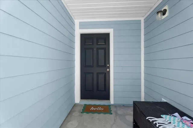 a view of front door