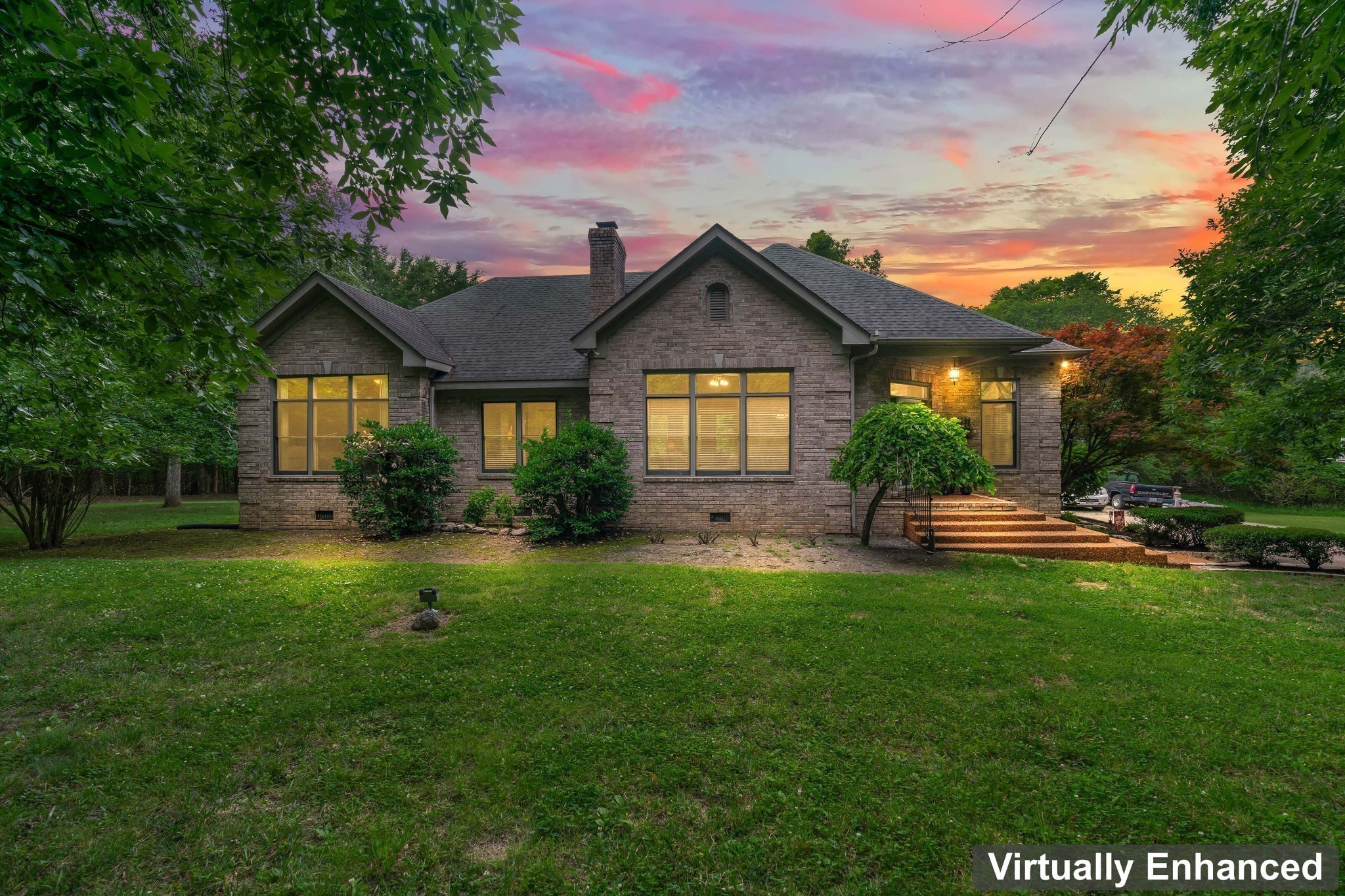 5544 South New Hope Road Hermitage, TN 37076 - Photo 9 of 62 a front view of a house with a yard and trees
