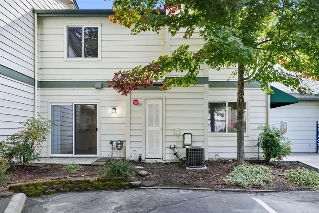 front view of a house with a street