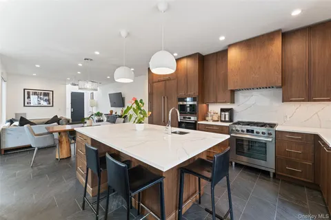 a living room with a couch and a table