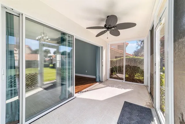 a view of an outdoor space and swimming pool