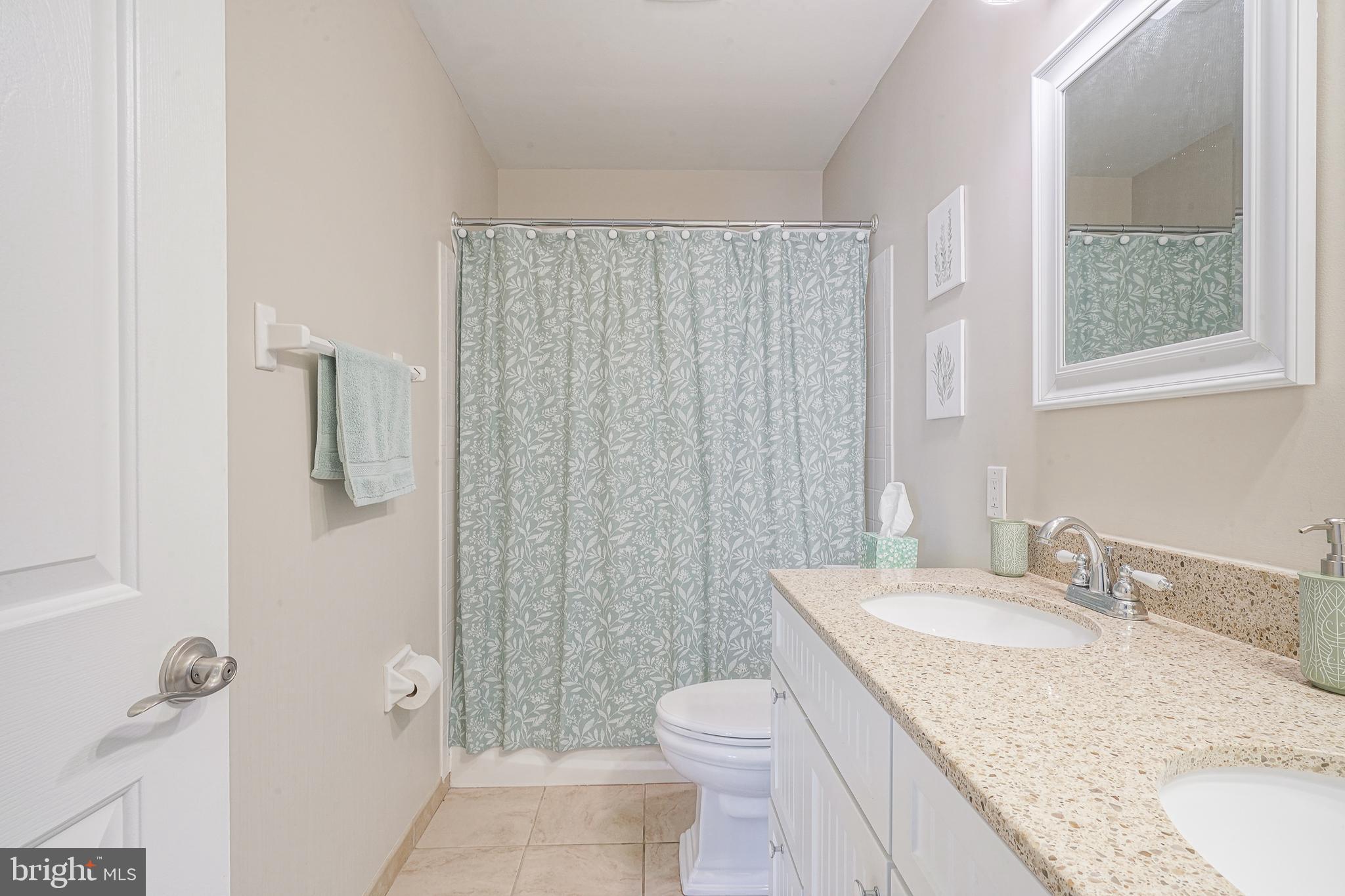 14 Filly Way Sewell, NJ 08080 - Photo 27 of 44 a bathroom with a granite countertop sink a toilet and shower