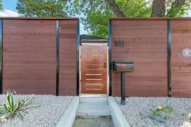 a backyard of a house