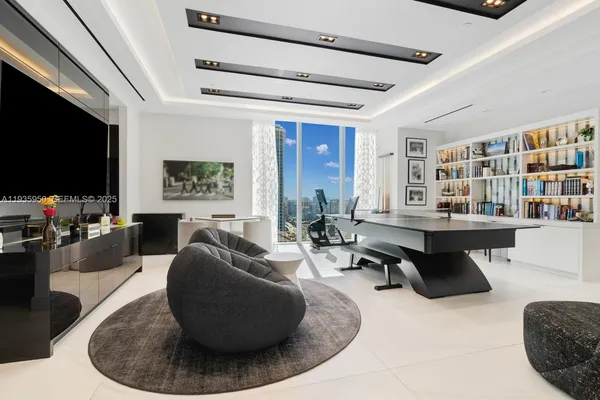 a room with furniture