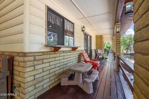 a view of outdoor space with seating area