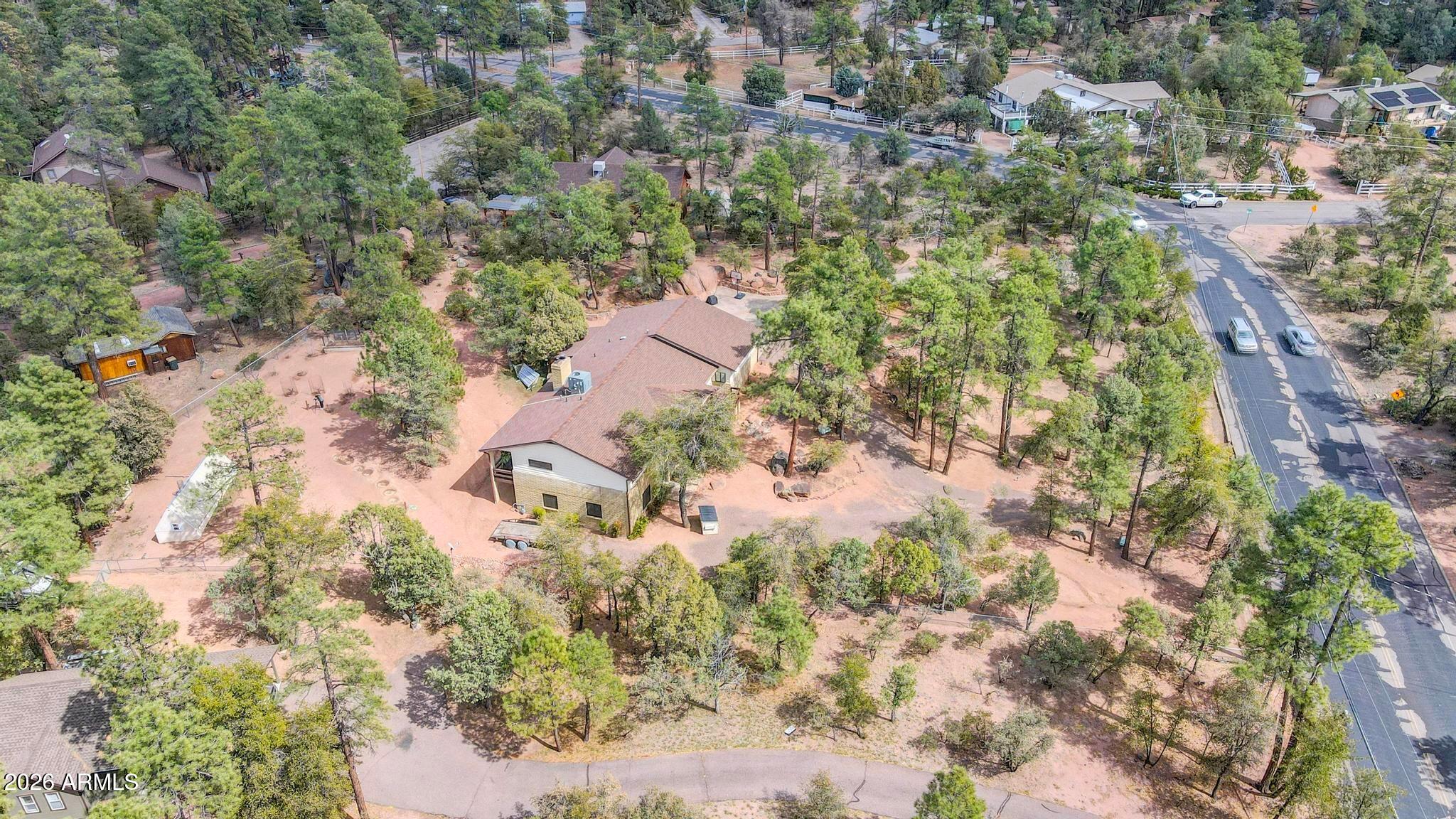 302 West Forest Drive Payson, AZ 85541 - Photo 38 of 39 an aerial view of residential houses with outdoor space and trees