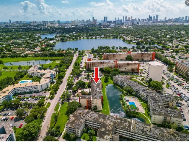 an aerial view of a city