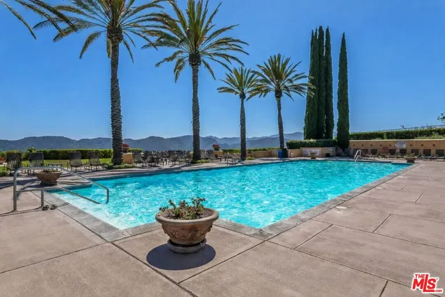 a view of an outdoor space and tennis court