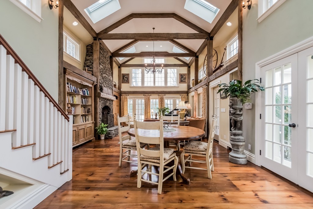 489 Bay Road Hamilton, MA 01982 - Photo 12 of 30 a view of a dining room with furniture window and wooden floor