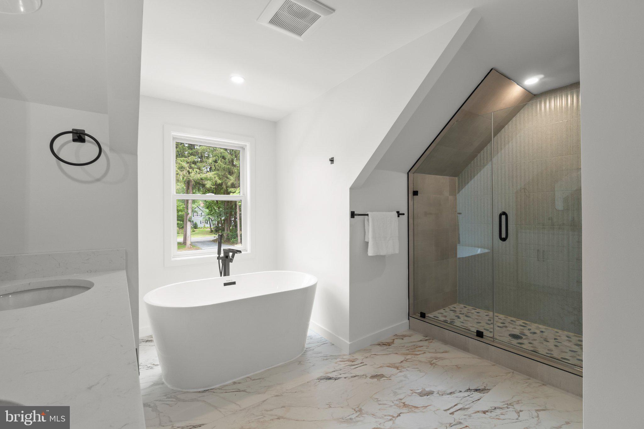 23 Nelson Ridge Road Princeton, NJ 08540 - Photo 43 of 65 Sleek modern bathroom oasis.