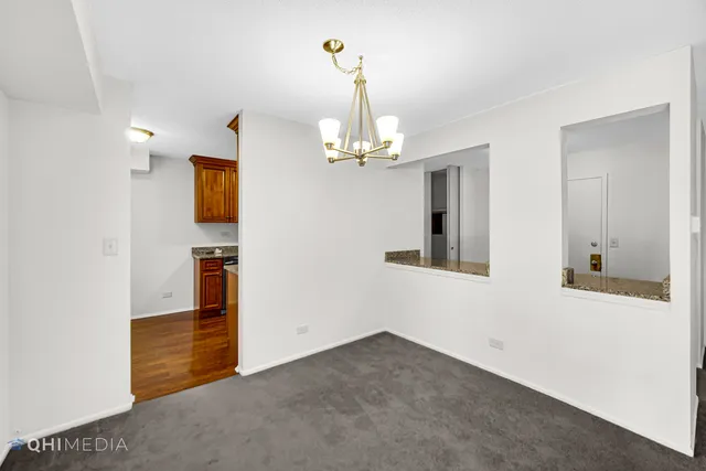 a view of a livingroom with a chandelier