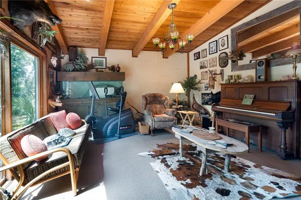 a outdoor space with furniture