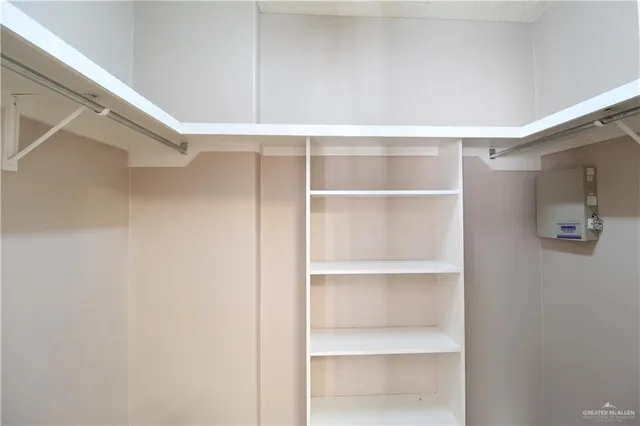 a view of a walk in closet