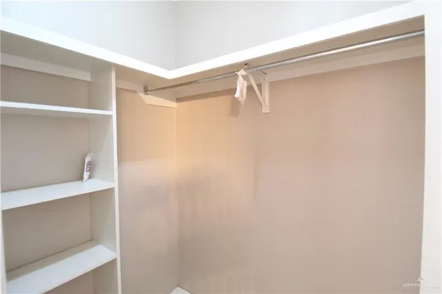a close view of closet