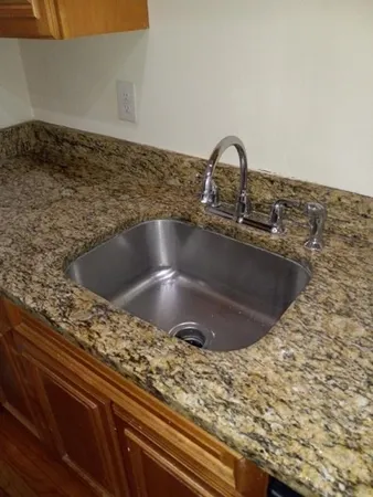 a close view of sink and tap