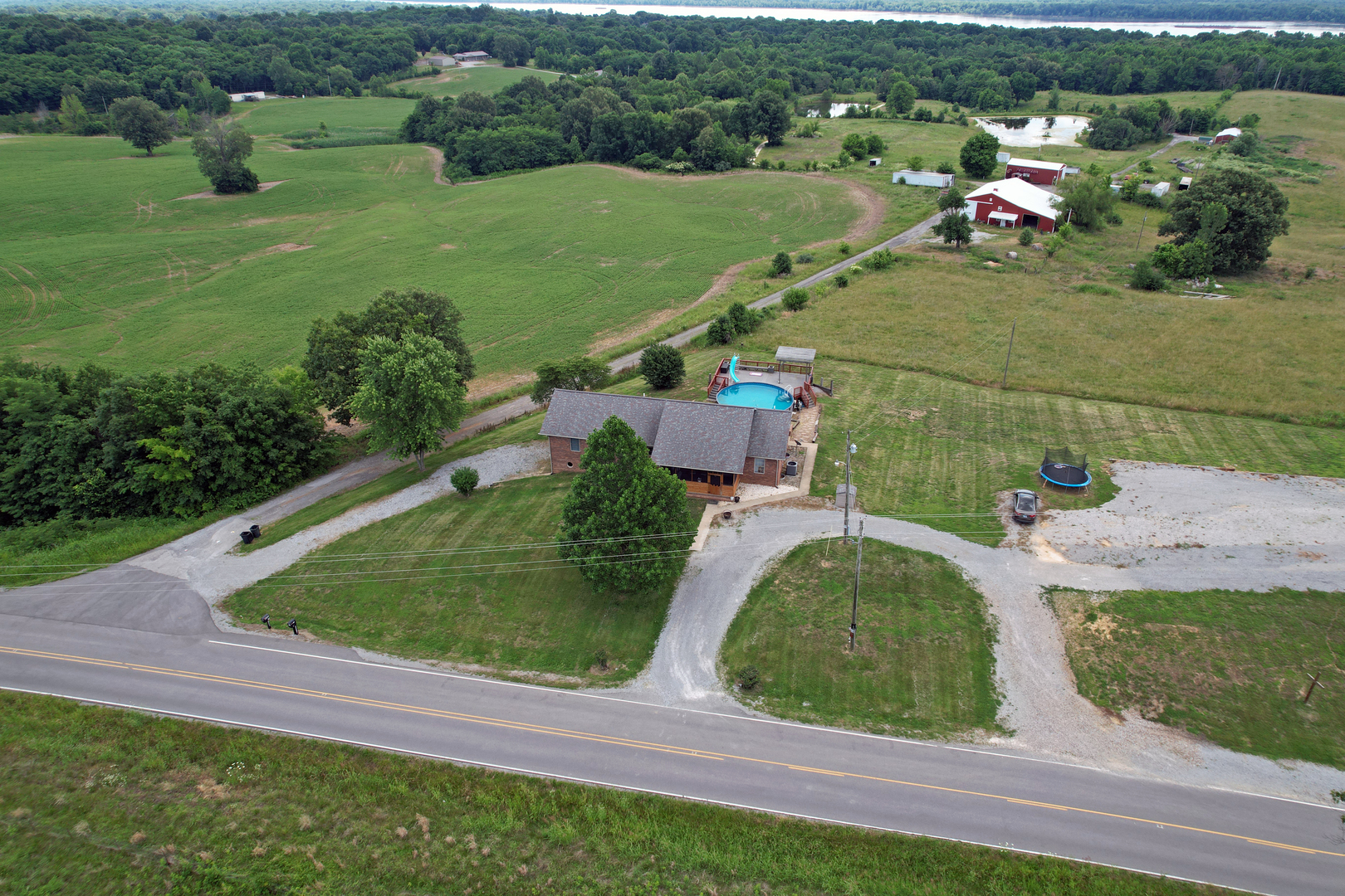 5488 Tick Ridge Road Grand Chain, IL 62941 - Photo 50 of 55 an aerial view of a house