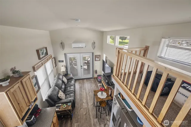 a room with furniture and a window