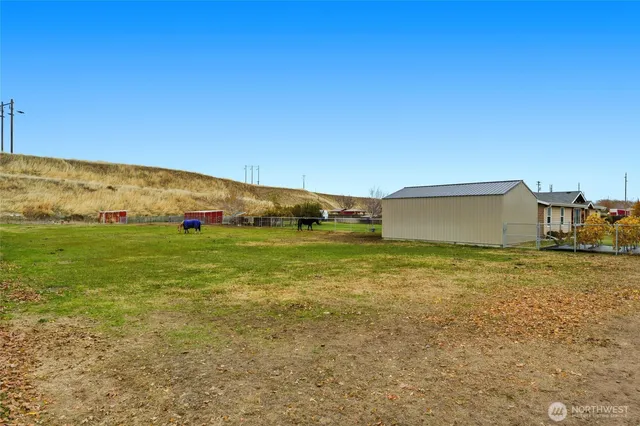 a view of a lake with houses