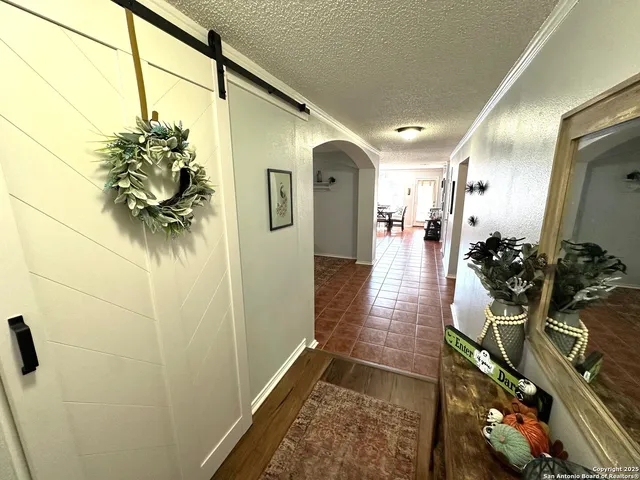 a living room with furniture and a couch