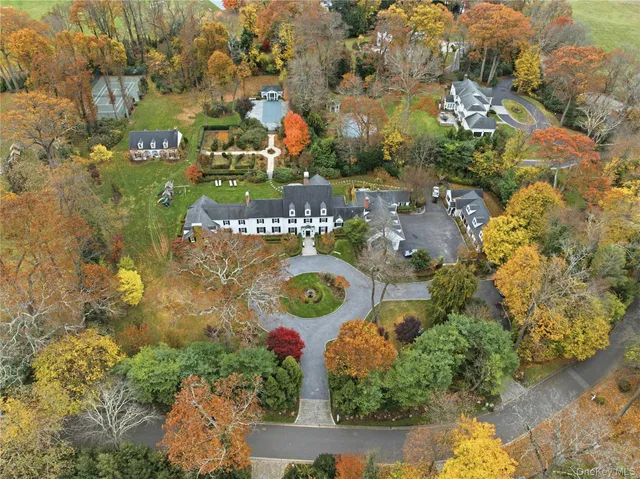 a view of swimming pool with a garden