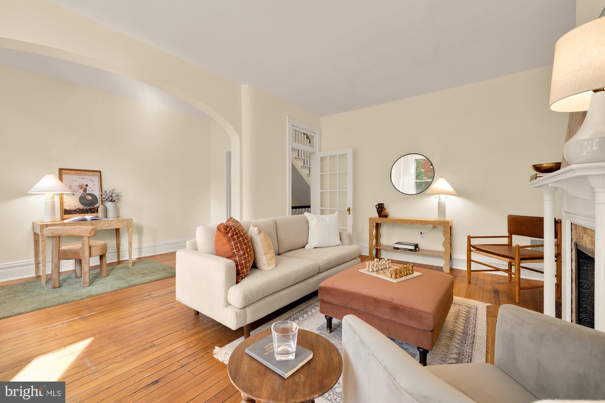 1735 Riggs Place Northwest Washington, DC 20009 - Photo 8 of 35 a living room with furniture and wooden floor