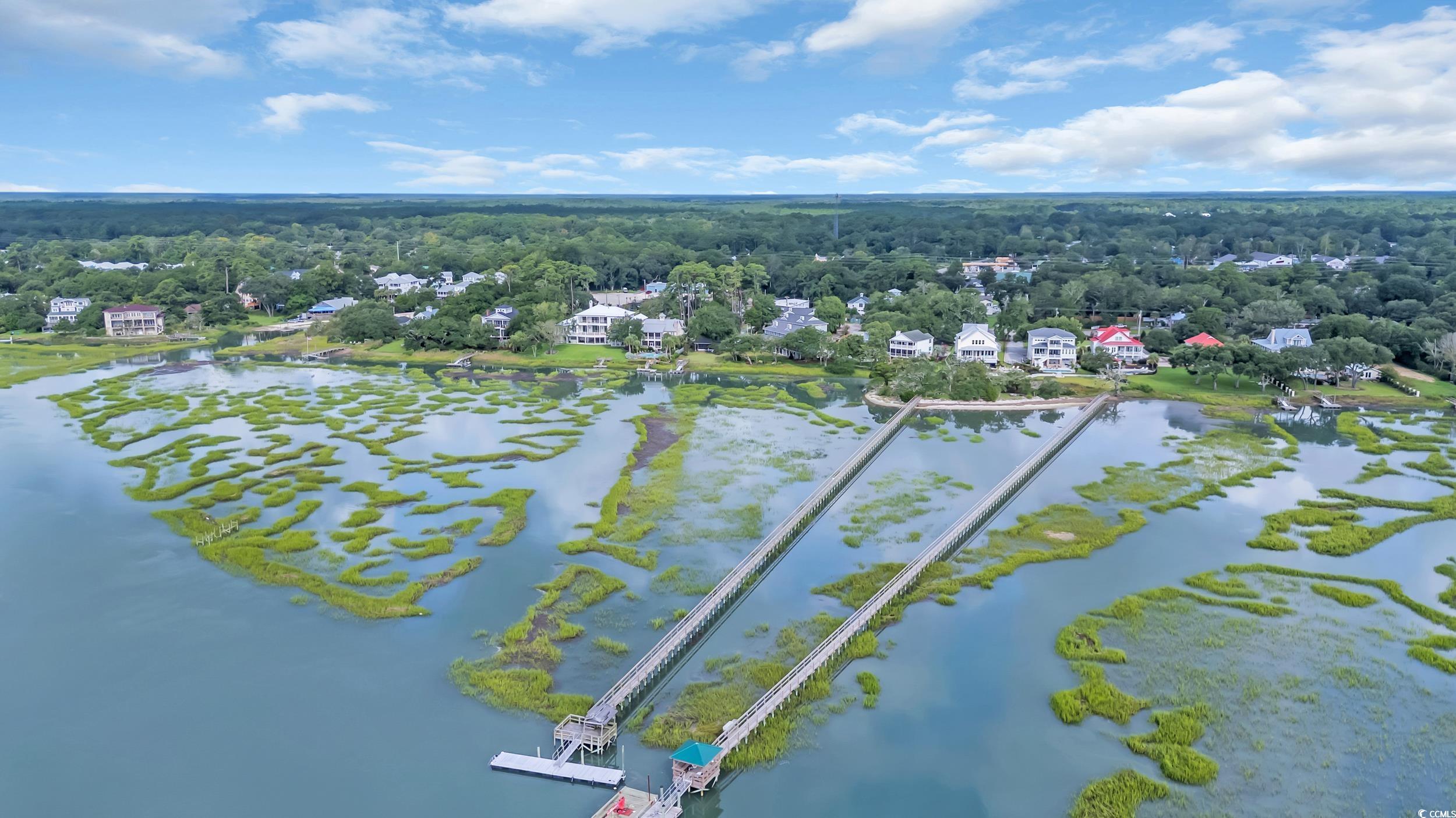 5137 Highway 17 Business, Unit 2B Murrells Inlet, SC 29576 - Photo 31 of 32 Aerial view of a large body of water and a forest