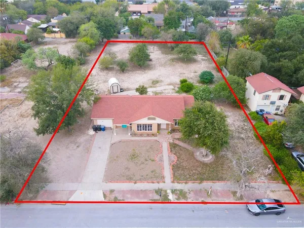 an aerial view of a houses