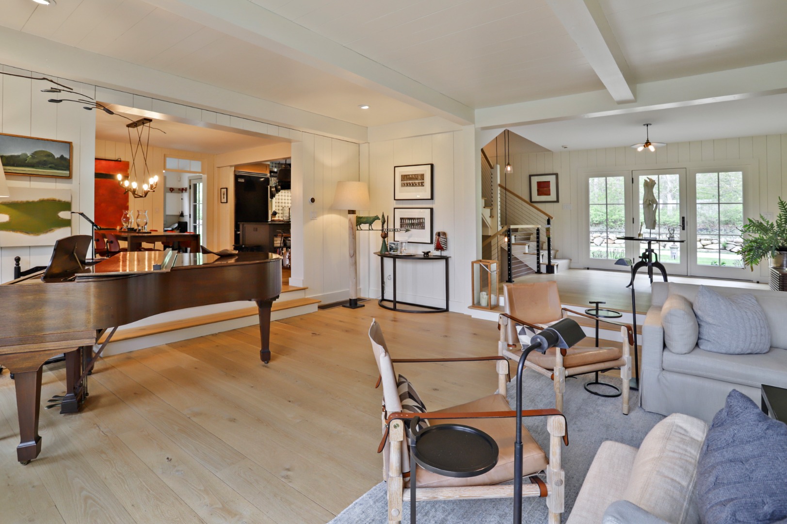 9 Ridge Hill Road Chilmark, MA 02535 - Photo 48 of 48 a living room with furniture a dining table and chairs
