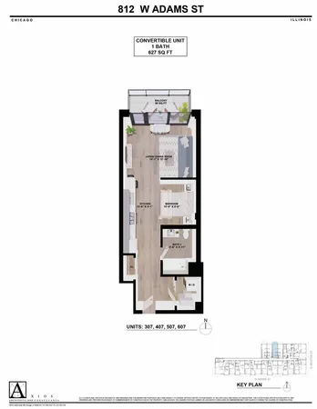 $2,895 | 812 West Adams Street, Unit 410, Chicago, IL 60607