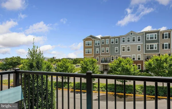 a view of a city from a balcony