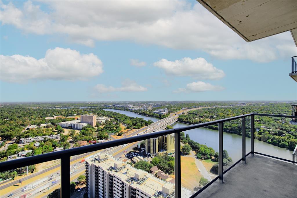 44 East Avenue, Unit 3109 Austin, TX 78701 - Photo 23 of 37 Balcony with a city view and a water view