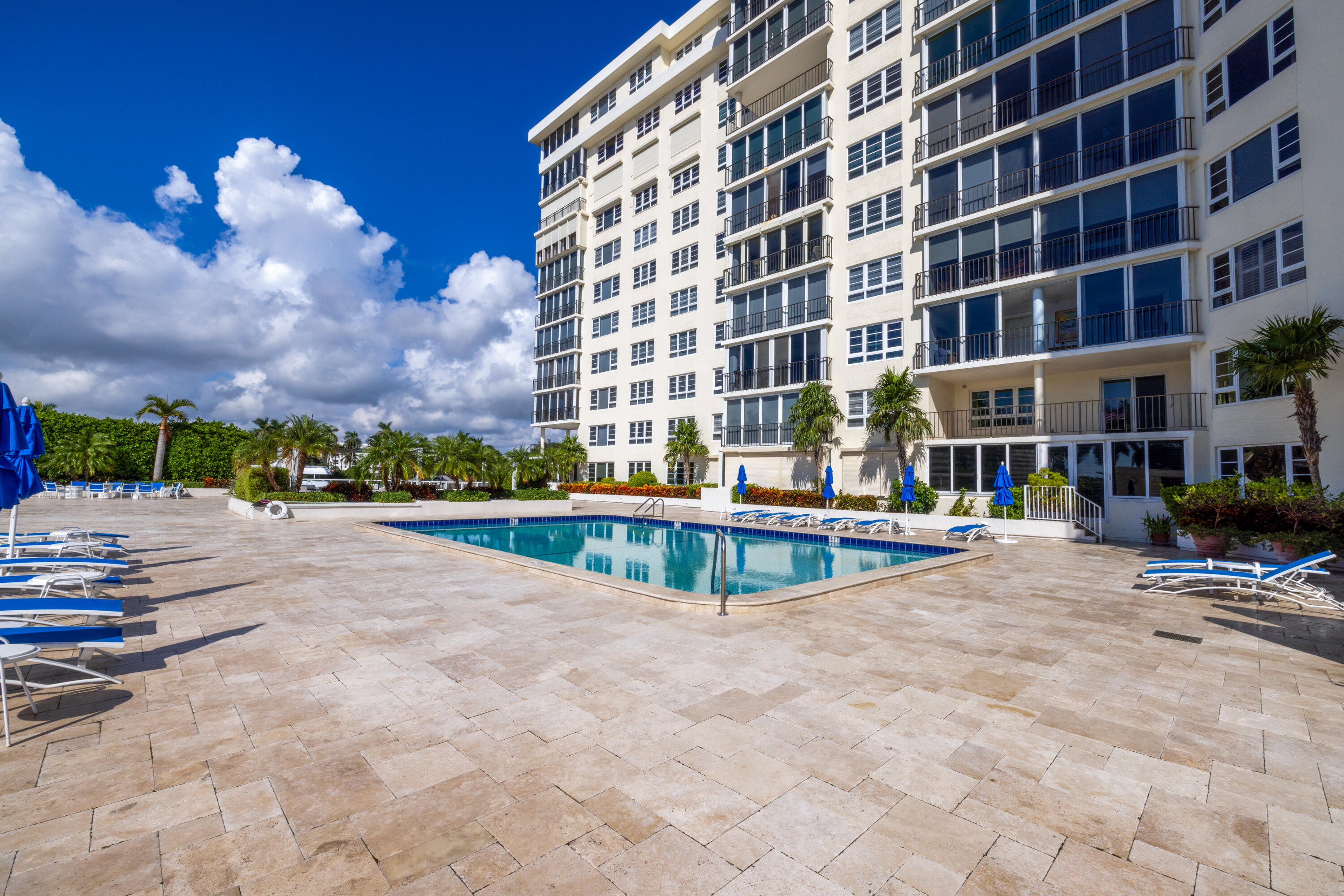 50 E Road, Unit 6E Delray Beach, FL 33483 - Photo 24 of 36 a view of pool with outdoor seating and city view